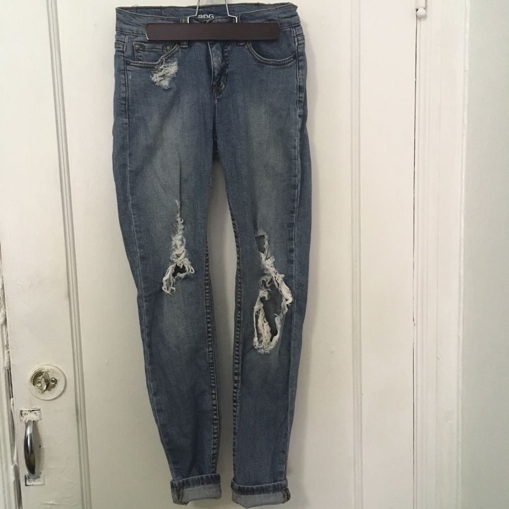 Urban outfitters distressed denim skinny jeans